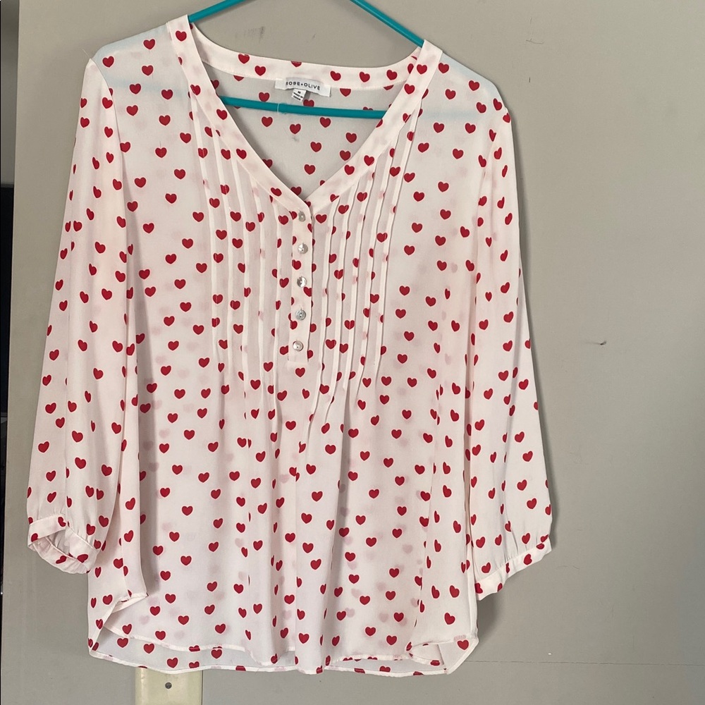 Rose + Olive Heart Top